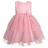 Bata de Fiesta Rosa con Flor Pastel – Gerat